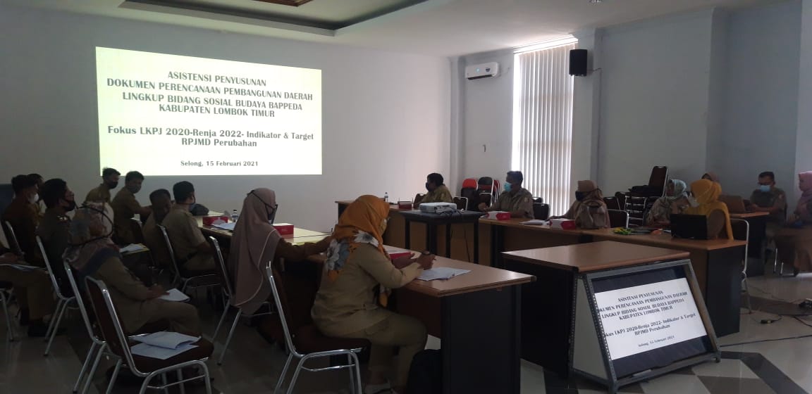 Asistensi Penyusunan Dokumen Perencanaan Pembangunan Daerah Bidang Pemerintahan Pembangunan Manusia pada Bappeda Kabupaten  Lombok Timur